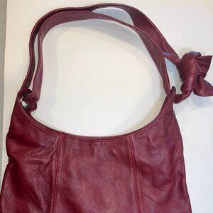 Red Genuine Leather Hobo bag from Italy